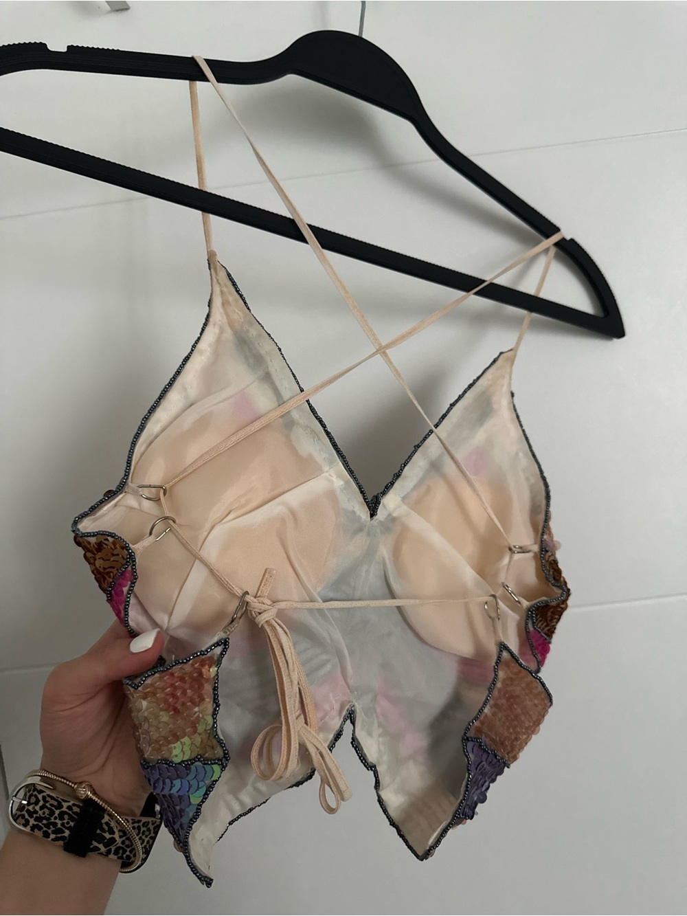 Embroidered sequin Butterfly Top - Picture 2 of 2